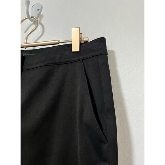 St John Cotton Straight Leg Dress Pants Size 4 Black Office Career Capsule - Picture 4 of 10